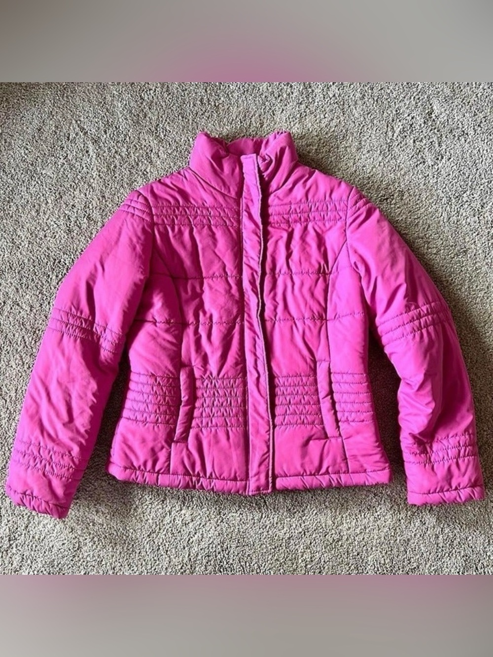 New York & Company - Women’s (M) Pink / Purple Winter Zip Coat Jacket